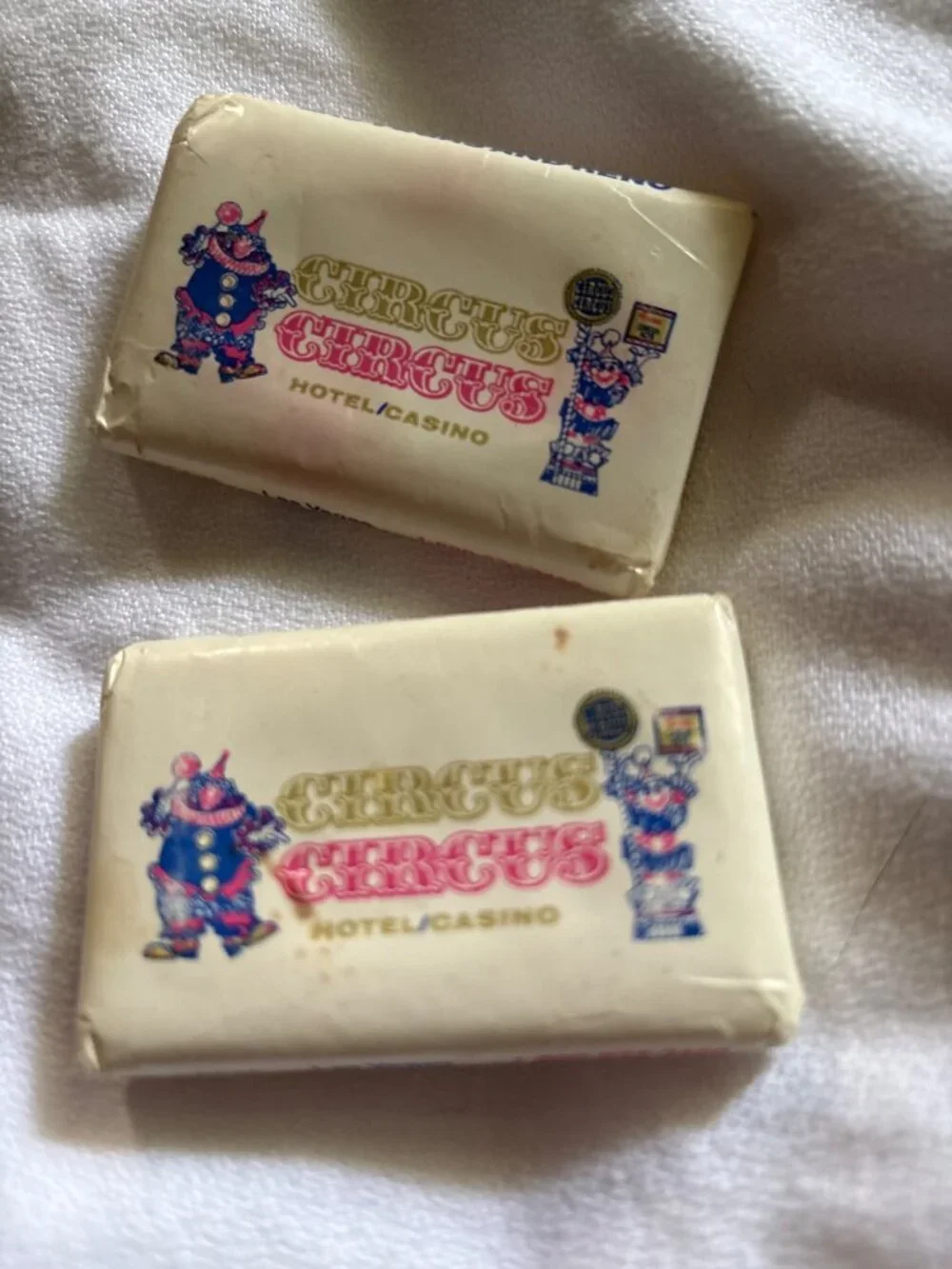 Circus Circus Hotel Casino Vintage Soap Bars Lot of 2 Wrapped Travel Size